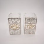 זוג פמוטי קריסטל עם פלקטה